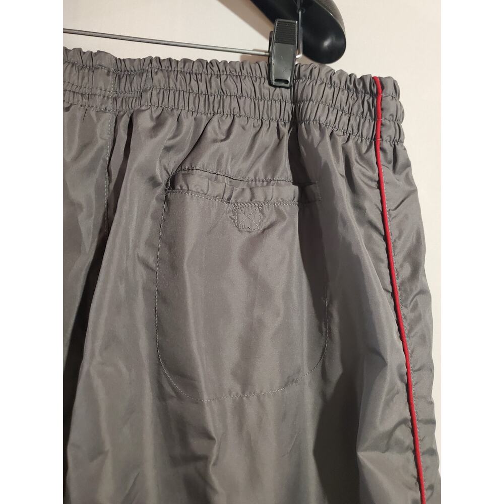 Pony Vtg Y2K 2 Piece Track Suit Windbreaker Jacket Pants Mens Size XXL Gray Red - Picture 10 of 16